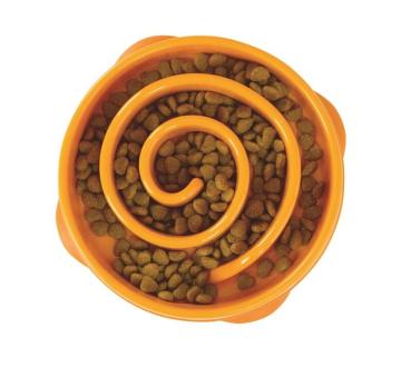 Outward Hound Fun Feeder Slo Bowl Medium/Mini Orange